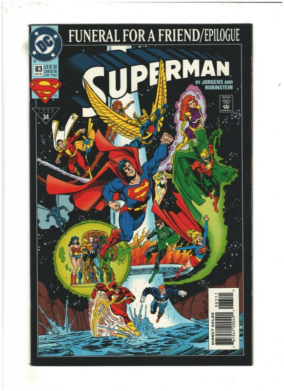 Superman #83 VF/NM 9.0 DC Comics 1993 Funeral For A Friend Epilogue
