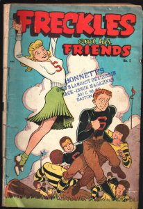 Freckles and His Friends #5 1947-1st issue-Football game-spicy cheerleader he...