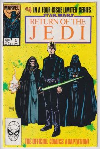 STAR WARS RETURN OF THE JEDI #4 (Jan 1984) VF 8.0 white paper!