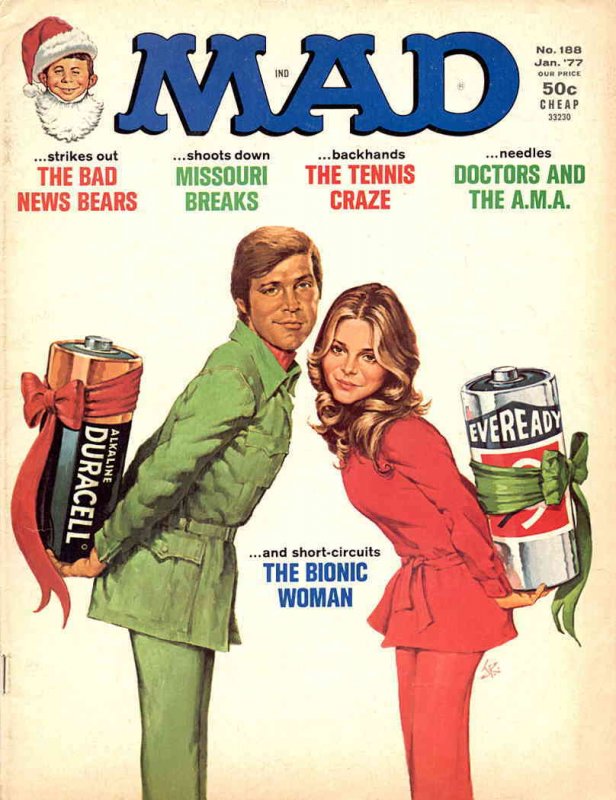 Mad #188 VG ; E.C | low grade comic January 1977 Bionic Woman magazine