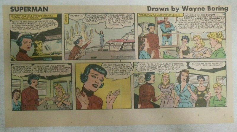 Superman Sunday Page #1124 by Wayne Boring from 4/30/1961 Size ~7.5 x 15 inches