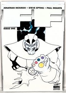 FF #1 Future Foundation Dynamic Forces Thanos Signed Remarked Chris Campana