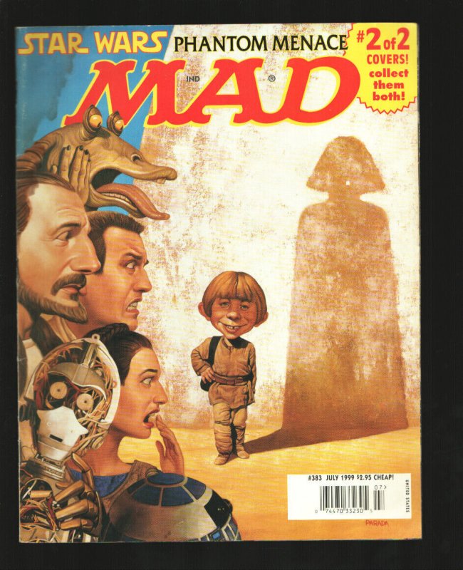 MAD Magazine #383 1999-Star Wars-Phantom Menace-Art by Sergio Aragones-Dave B...