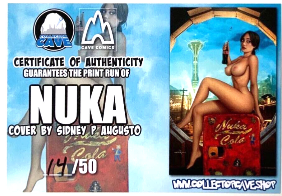 Cave Comics: Nuka Comic Artbook Sydney Augusto /Topless/Full Topless Foil SET. | Comic Books