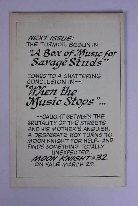 Moon Knight #31 (1983) Moon Knight VFNM