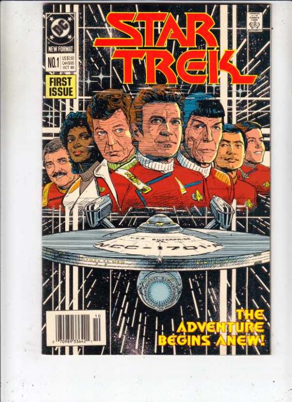 Star Trek #1 (Oct-89) NM/NM- High-Grade Captain Kirk, Mr Spock, Bones, Scotty