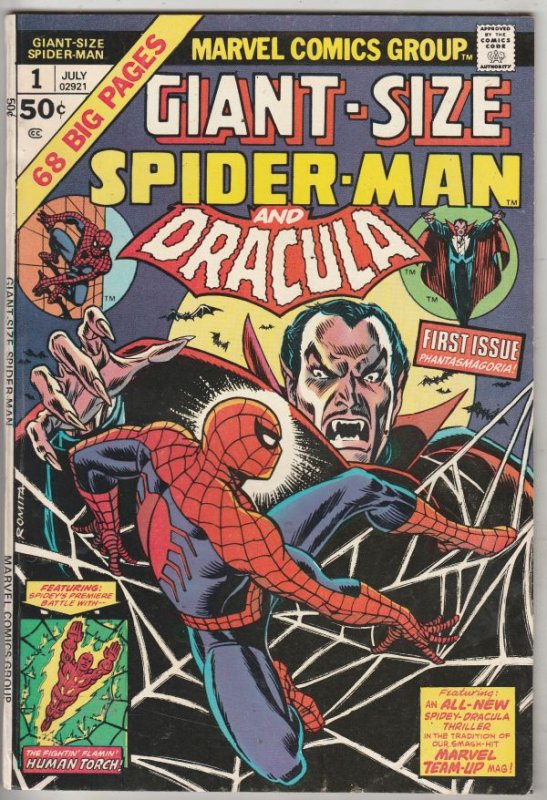 Giant-Size Spider-Man and Dracula #1 (Jul-74) VF+ High-Grade Spider-Man