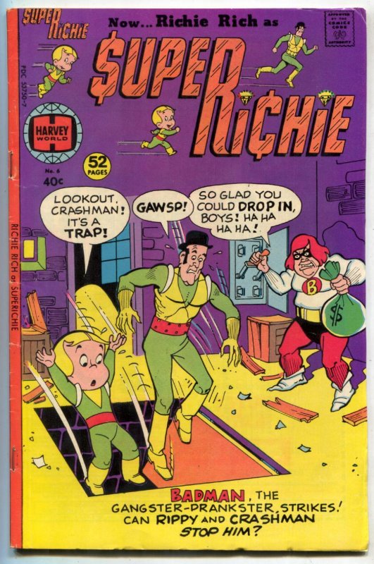 Super Richie #6 1976- Harvey Comics Richie Rich VG/F