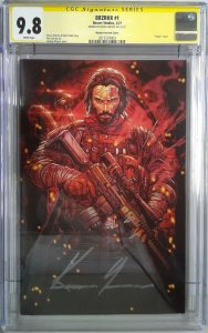 BRZRKR (BERZERKER) 1 VARIANT 1:1000 MEYERS VIRGIN KEANU REEVES SIGNED CGC 9.8...