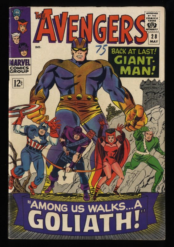 Avengers #28 VG/FN 5.0 White Pages 1st Collector!