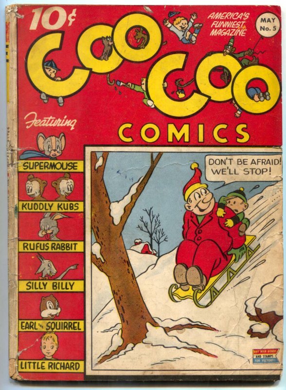 Coo Coo #5 1943- Golden Age Funny Animals- Supermouse G