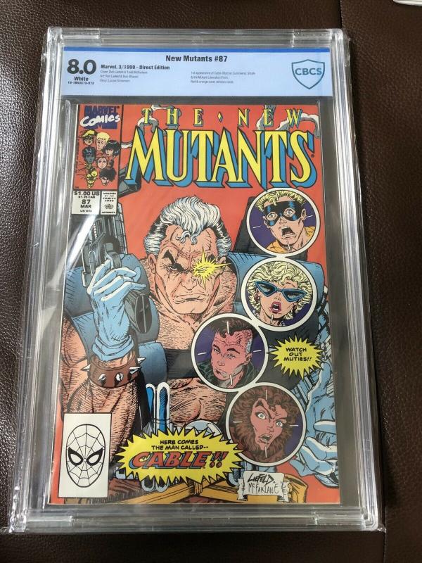 The New Mutants #87 CBCS 8.0, White Pages 1st Appearance Of Cable