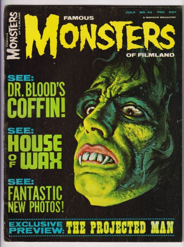 Famous Monsters Of Filmland #45 Projected Man | House Of Wax (Warren, 1967) [2]