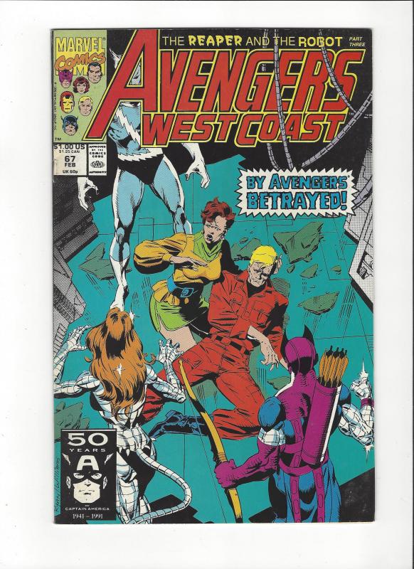 Avengers West Coast #67 The Reaper NM