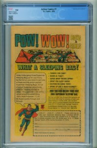 ACTION #1--1976-- CGC 9.4--1st SUPERMAN--SLEEPING BAG REPRINT--comic book