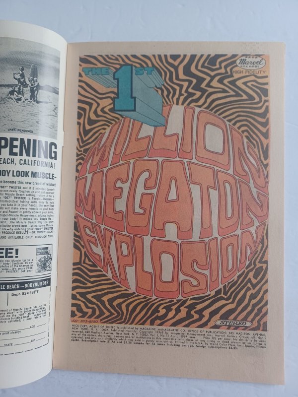 Nick Fury, Agent of SHIELD #11 - Barry Windsor-Smith space cover - 1969 - (-VF)