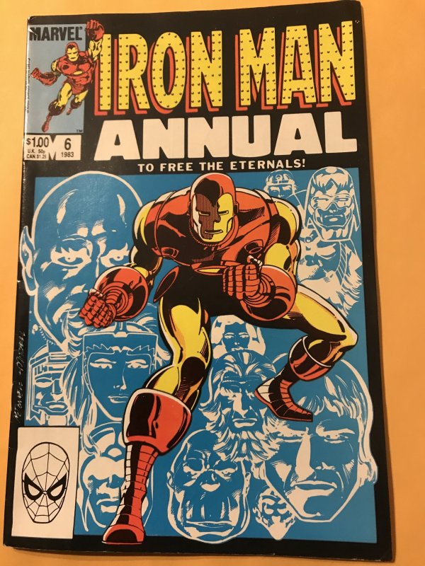 IRON MAN Annual #6 : Marvel 1983 Fn+; James R. Rhodes in suit