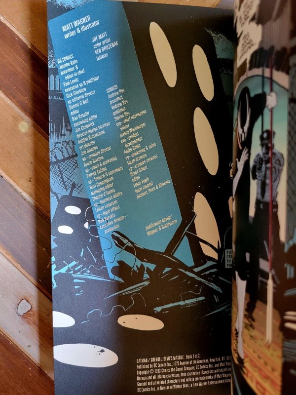 Batman Grendel Book #2 Devil's Masque DC 1993 Matt Wagner Presitge Format VF