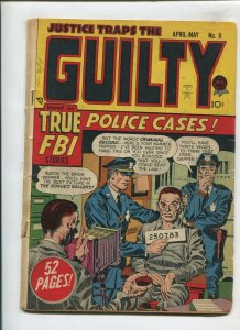 JUSTICE TRAPS THE GUILTY #9 (3.0/3.5) SIMON & KIRBY!! 1947