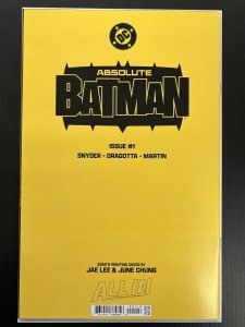 ABSOLUTE BATMAN #1 8TH PRINT JAE LEE VAR 2025 NM+ DC COMICS IN-HAND PROSHIPPER