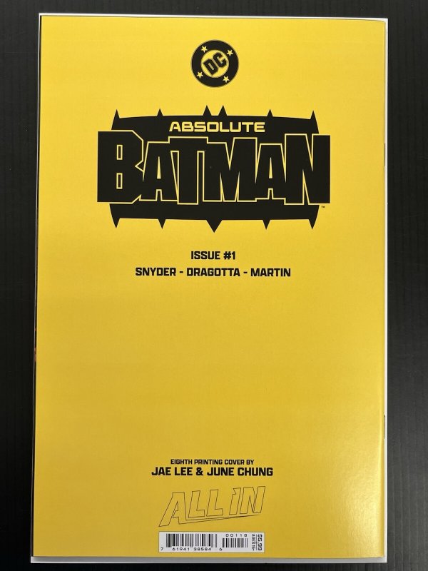 ABSOLUTE BATMAN #1 8TH PRINT JAE LEE VAR 2025 NM+ DC COMICS IN-HAND PROSHIPPER