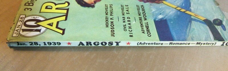 Argosy Jan 28, 1939 - Edgar Rice Burroughs/Cornell Woolrich - Vol 287 No. 6 