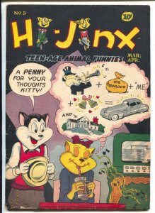 Hi-Jinx #5 1948-ACG-black cover-soda shop-Juke box-Milt Gross-VG