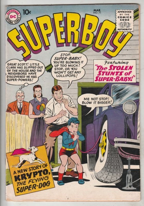 Superboy #71 (Mar-59) VF High-Grade Superboy, Superbaby