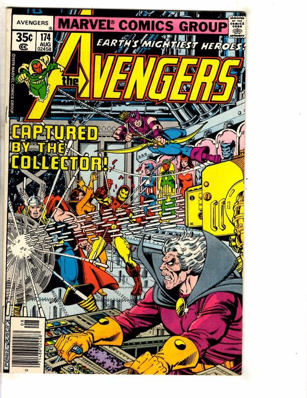 3 Avengers Marvel Comic Books # 172 173 174 Vision Waspi Iron Man Hulk Thor NP1