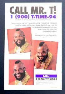 Mr. T and the T-Force #1 & 8 (1993) w/ Collectors Card - Classic 90s Action - VF