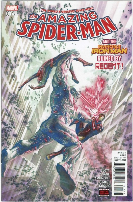 Amazing Spider-Man #14 (2015 v4) Dan Slott Alex Ross Avengers NM