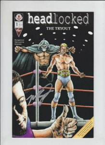 Headlocked: the Tryout #1 VF- signed by Michael Kingston - cover by Jerry Lawler 