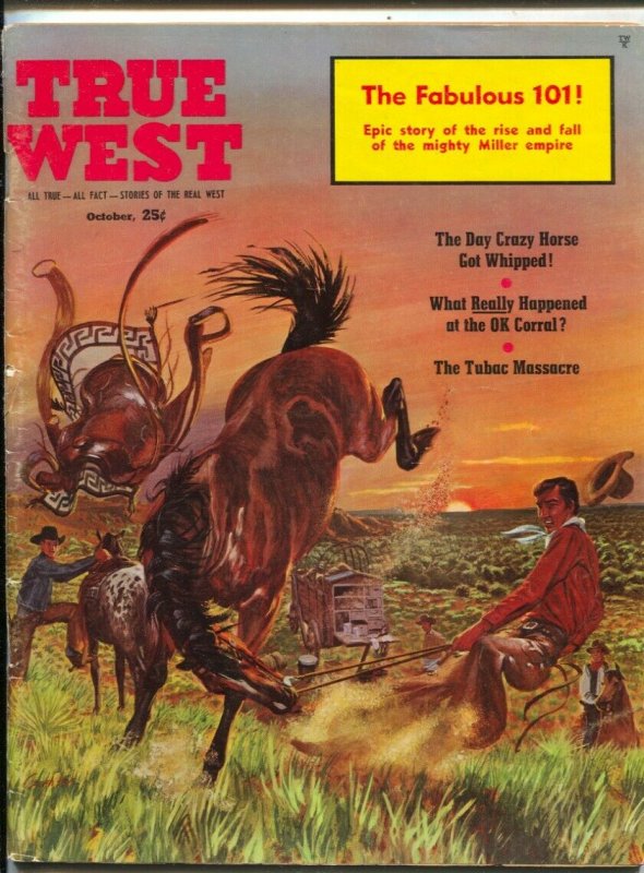 True West 9/1960-Taylor Vaughton cover art-OK Corral-Wyatt Earp-VG/FN