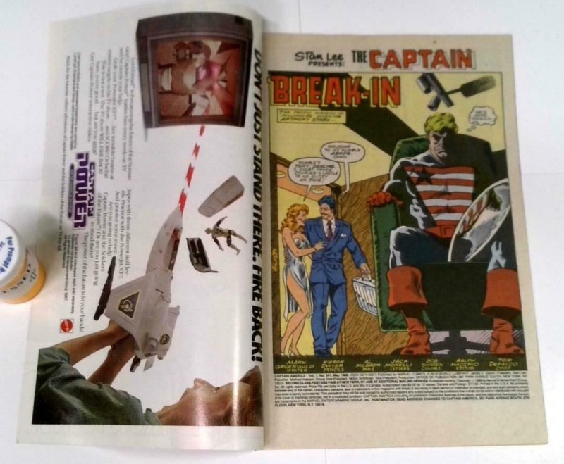 Captain America #341 1988 1st App.Lemar Hoskins as Battlestar white pages 