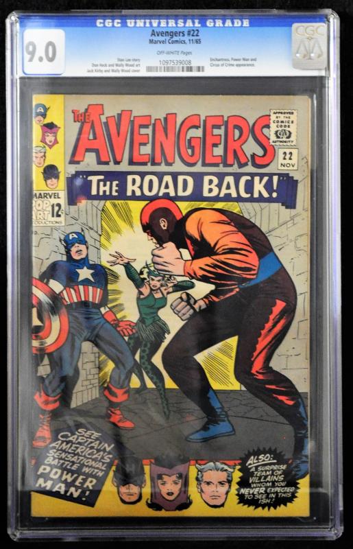 Avengers #22 (Marvel, 1965) CGC 9.0