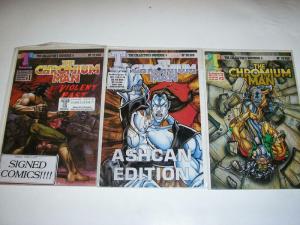 CHROMIUM MAN (1994 TRIUMPHANT)  SIGNED SET OF 3