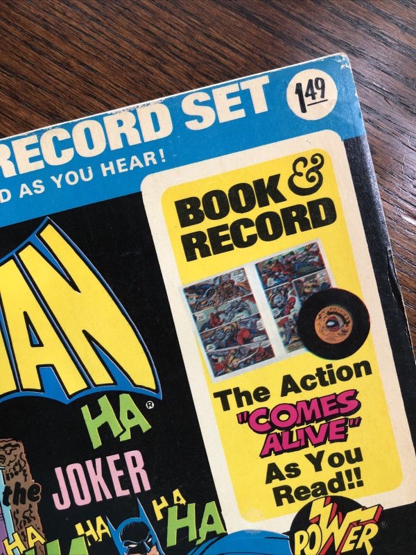 Batman Stacked Cards Book and Record Set Power Records 1975