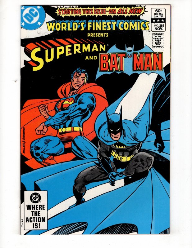 World's Finest Comics #285 (8.5-9.0) 1982 Frank Miller Cover  / ID#985