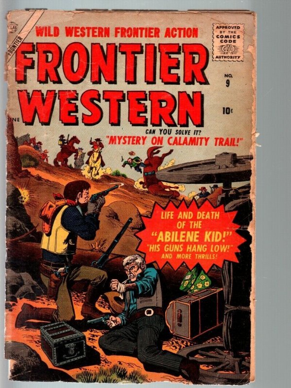 Frontier Western #9-Atlas-1957-Joe Maneely cover and story-Abilene kid-FR FR