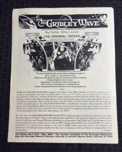 2000 THE GRIDLEY WAVE 4pg Newsletter #212 FN 6.0 Edgar Rice Burroughs / Tarzan