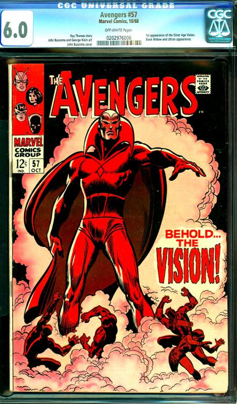 Avengers #57 CGC Graded 6.0 1st Vision (Silver Age)