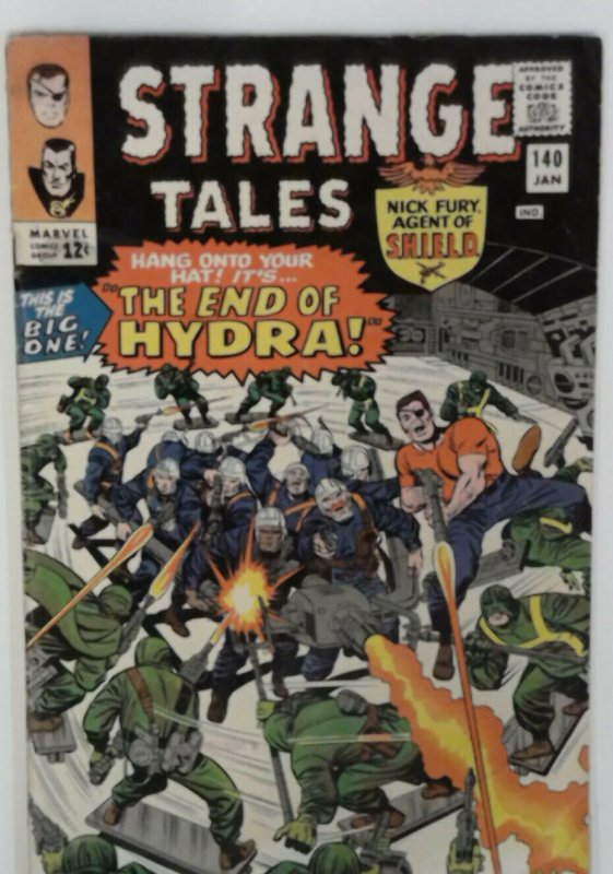 Strange Tales 140  VG+  1966  Nick Fury Dr Strange Marvel Comic The End of Hydra