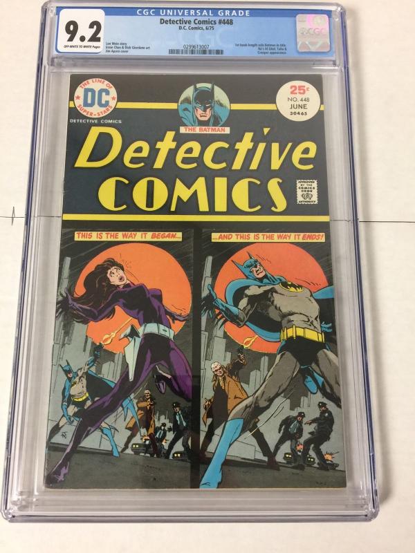 Detective Comics 448 Cgc 9.2 Ow/w Pages