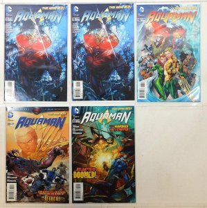 Aquaman Lot of 5 #12 x2, 13, 20, 23 (2012) DC Comics 1st Print Comic Books