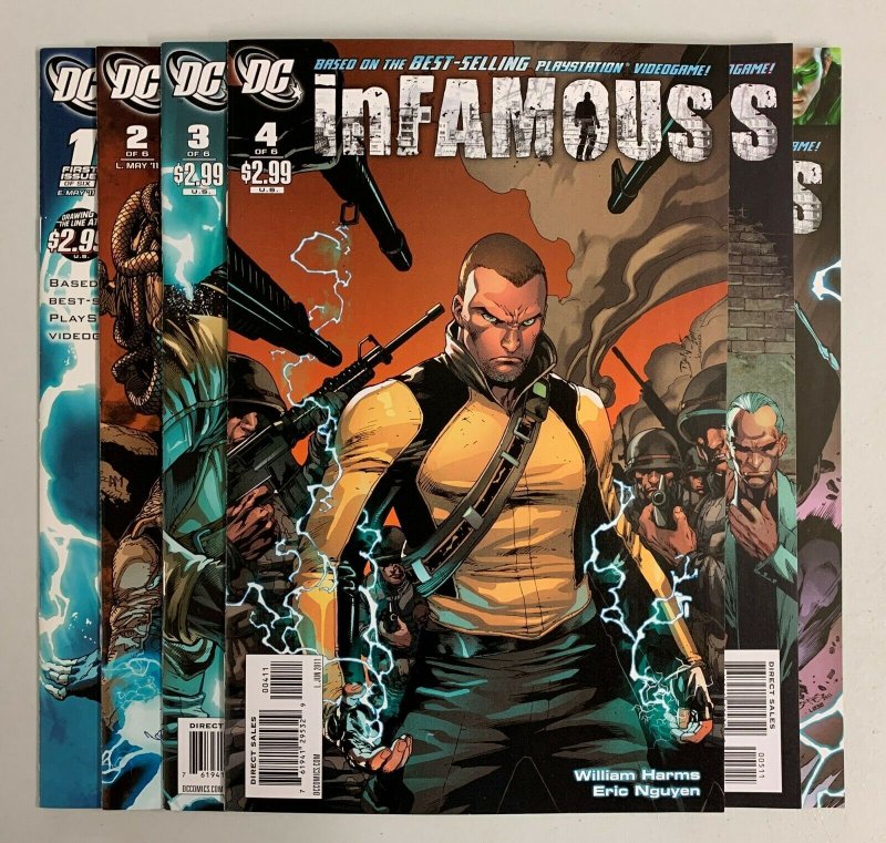 Infamous #1-6 Set (DC 2011) Rare Video Game Adaptation William Harms (8.5+)