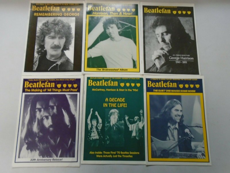 Beatlefan Magazine lot of 12 different George Harrison issues