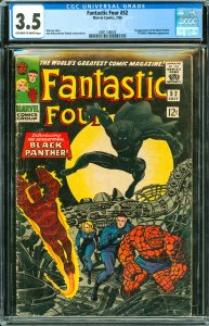 Fantastic Four #52 (1966) CGC Graded 3.5 - 1st App Black Panther!