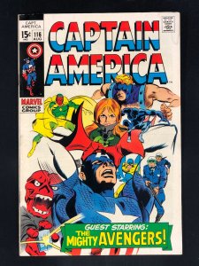 Captain America #116 (1969) VG/FN Red Skull & Avengers Appearance