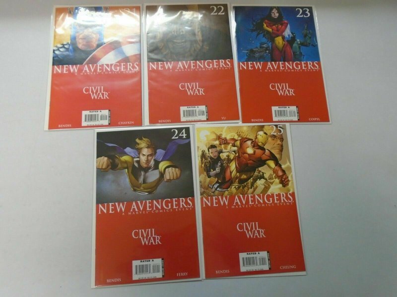 New Avengers run #21-25 Civil War arc 8.0 VF (2006)