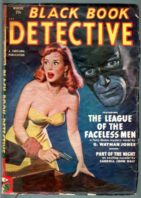 BLACK BOOK DETECTIVE 1951 WINT-BLACK BAT-PULP-HERO PULP-RARE G/VG